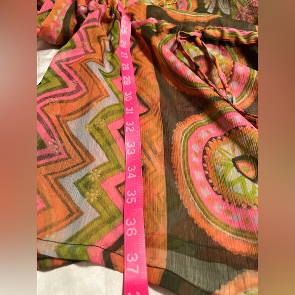 PRIYA EMBELLISHED SWIMSUIT COVER Size 40/Large adjustable waist long sleeve NWOT - Picture 8 of 11